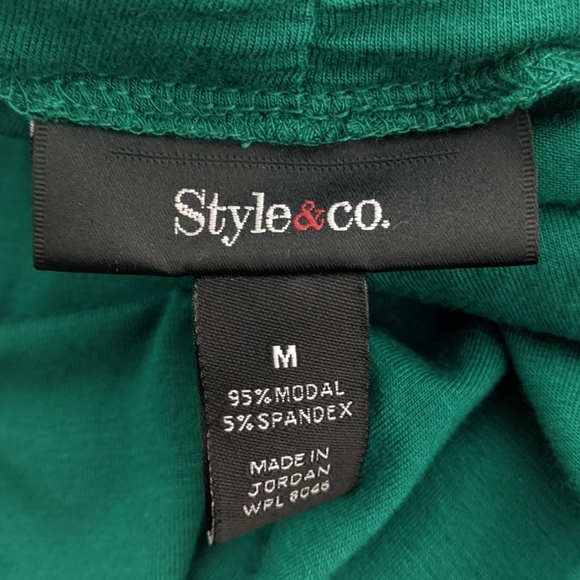 Women's Style & Co Green Long Sleeve Turtleneck Shirt - Picture 4 of 5